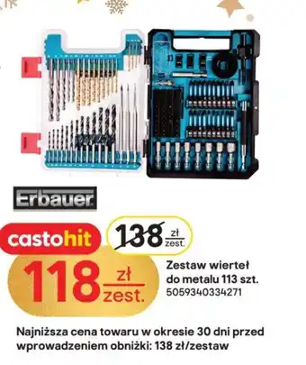 Castorama Zestaw wierteł do metalu 113 szt. oferta