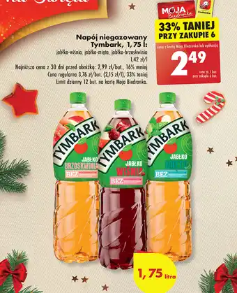 Biedronka Napój niegazowany Tymbark, 1,75 l oferta
