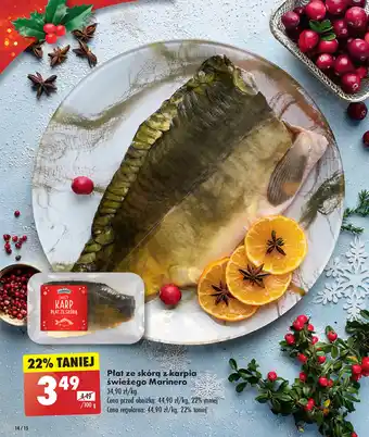 Biedronka Płat ze skórą z karpia świeżego Marinero oferta