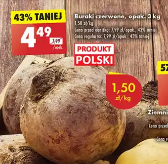 Biedronka Buraki czerwone 3kg oferta