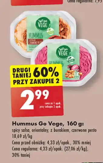 Biedronka Hummus Go Vege 160g oferta