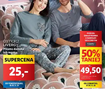 Lidl Esmara LIVERGY Piżama damska lub męska oferta