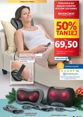 Lidl SILVERCREST PODUSZKA DO MASAŻU SHIATSU PLECÓW LUB KARKU oferta