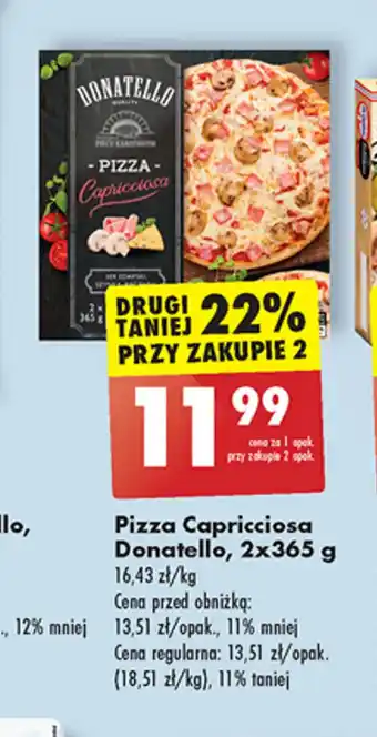 Biedronka Pizza Capricciosa Donatello, 2x365 g oferta