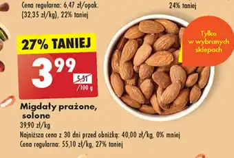 Biedronka Migdały prażone solone 100g oferta