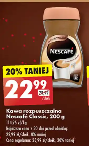Biedronka Kawa rozpuszczalna Nescafé classic, 200 g oferta