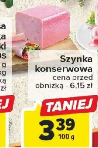 Carrefour Szynka konserwowa 100g oferta