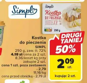 Carrefour Kostka do pieczenia SIMPL 250g oferta