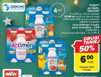 Carrefour Jogurt ACTIMEL DANONE 4x100g oferta