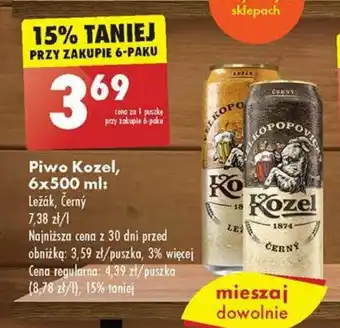Biedronka Piwo Kozel, 6 x 500 ml oferta