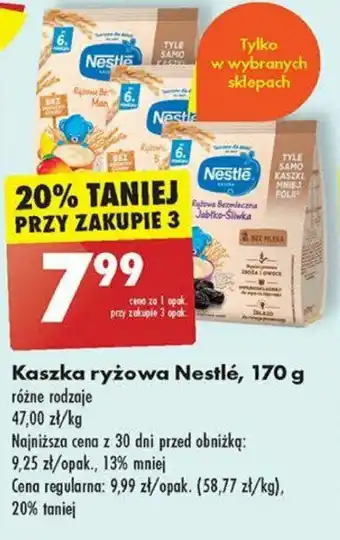 Biedronka Kaszka ryżowa Nestlé, 170 g oferta