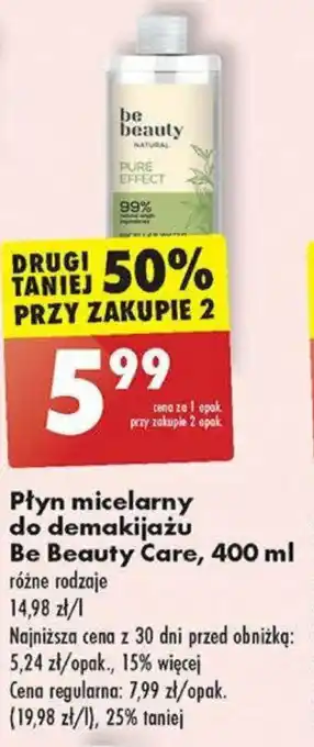 Biedronka Płyn micelarny do demakijażu Be Beauty Care, 400 ml oferta