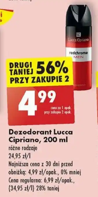 Biedronka Dezodorant Lucca Cipriano, 200 ml oferta