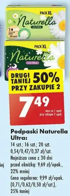 Biedronka Podpaski Naturella Ultra oferta