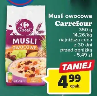 Carrefour Musli owocowe Carrefour 350 g oferta