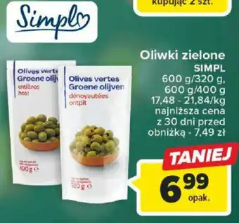 Carrefour Oliwki zielone SIMPL 600g/320g, 600g/400g oferta