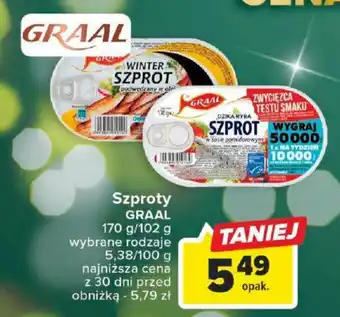 Carrefour Szproty GRAAL 170 g oferta