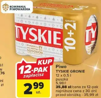 Carrefour Piwo TYSKIE GRONIE 0,5 l oferta
