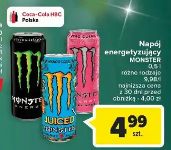 Carrefour Napój energetyzujący MONSTER 0,5l oferta