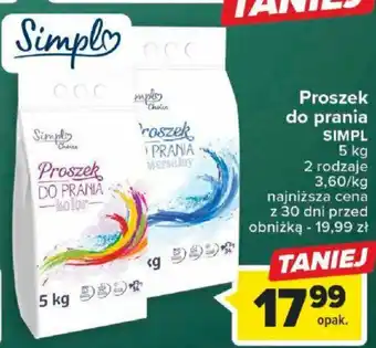 Carrefour Proszek do prania SIMPL 5 kg oferta