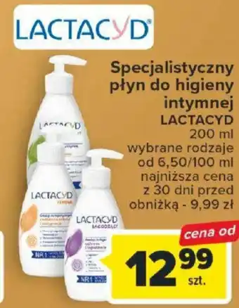 Carrefour Specjalistyczny płyn do higieny intymnej LACTACYD 200 ml oferta