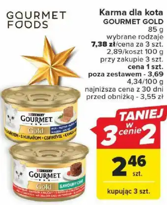 Carrefour Karma dla kota GOURMET GOLD 85 g oferta