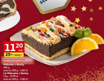 Auchan Makowiec z blachy 400 g oferta