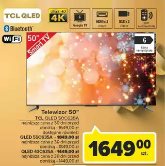 Carrefour Telewizor 50" TCL QLED 50C635A oferta