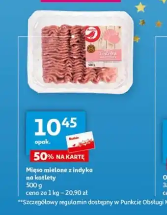 Auchan Mięso mielone z indyka na kotlety 500 g oferta