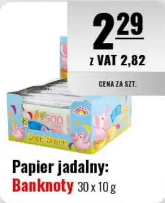 Eurocash Papier jadalny: Banknoty 30 x 10 g oferta