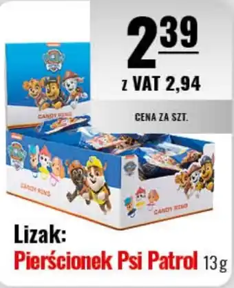 Eurocash Lizak: Pierścionek Psi Patrol 13 g oferta