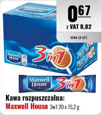 Eurocash Kawa rozpuszczalna: Maxwell House 3w1 20 x 15,2 g oferta