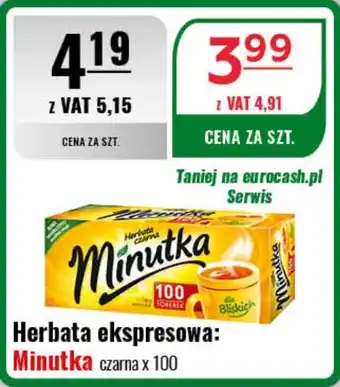 Eurocash Herbata ekspresowa: Minutka 100 szt. oferta