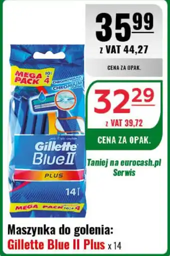 Eurocash Maszynka do golenia: Gillette Blue II Plus x 14 oferta