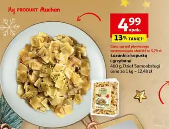 Auchan Łazanki z kapustą i grzybami 400 g oferta