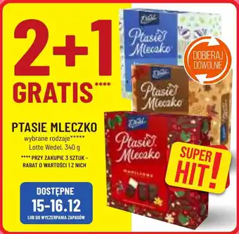 Polomarket PTASIE MLECZKO Lotte Wedel, 340 g oferta