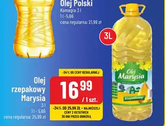 Polomarket Olej rzepakowy Marysia 3 l oferta