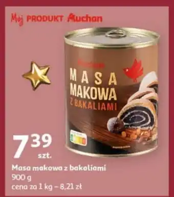 Auchan Masa makowa z bakaliami 900 g oferta