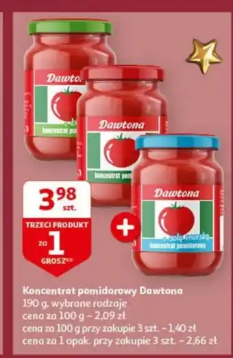 Auchan Koncentrat pomidorowy Dawtona 190 g oferta