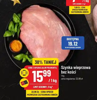 Polomarket Szynka wieprzowa bez kości 1 kg oferta