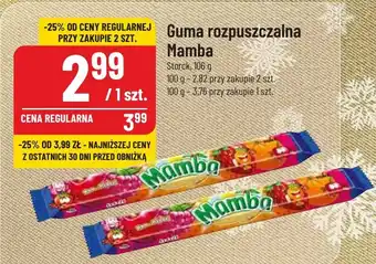 Polomarket Guma rozpuszczalna Mamba Storck 106 g oferta