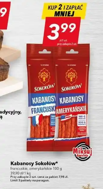 Lewiatan Kabanosy Sokołów 100 g oferta