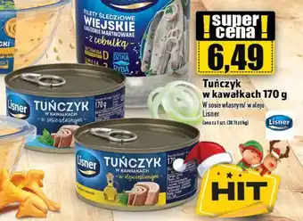 Topaz Tuńczyk w kawałkach Lisner 170 g oferta