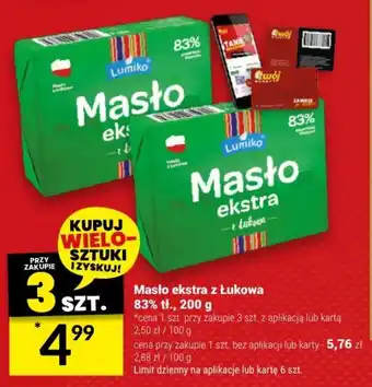 Twój Market Masło ekstra z Łukowa 83% tł. 200 g oferta