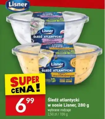 Twój Market Śledź atlantycki w sosie Lisner, 280 g oferta