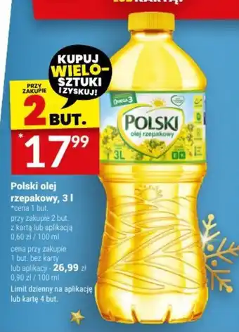 Twój Market Polski olej rzepakowy, 3 l oferta