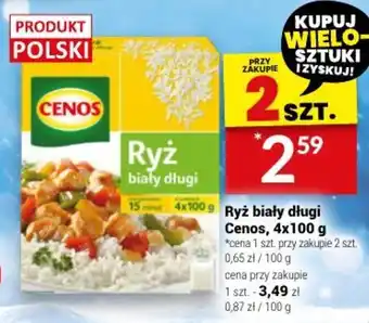 Twój Market Ryż biały długi Cenos, 4x100 g oferta