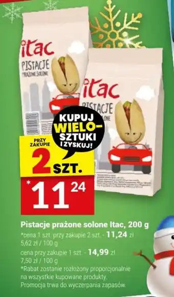 Twój Market Pistacje prażone solone Itac, 200 g oferta