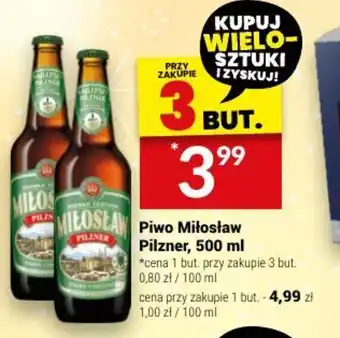 Twój Market Piwo Miłosław Pilzner, 500 ml oferta