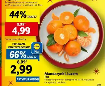 Lidl Mandarynki, luzem 1 kg oferta